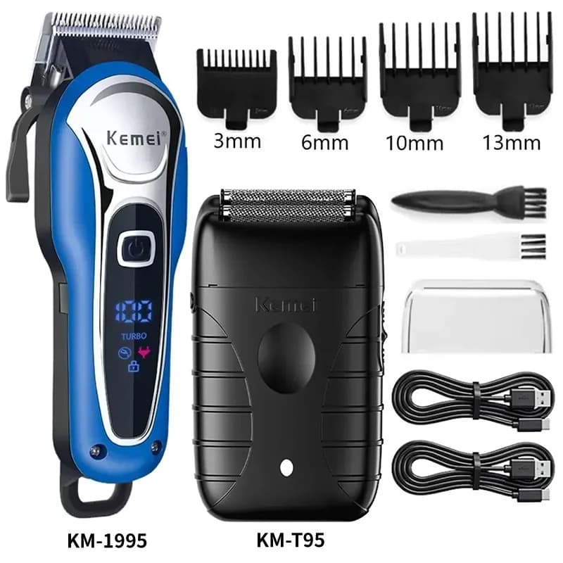 Kemei KM-1995 KM-2293 KM-T95 Professional Cutting Machine Electric Shaver Hair Trimmers with LCD Display Men's Hair Clippers