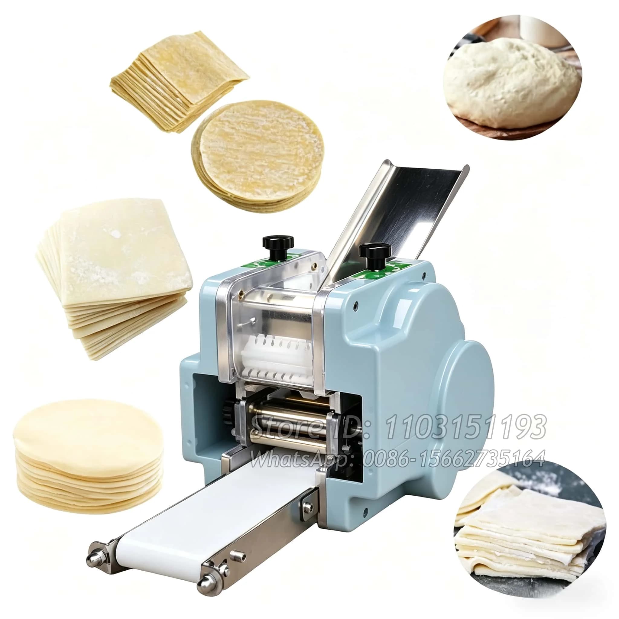 Macchina Automatica per la Produzione di Sfoglie per Chapati, Pasta, Tortilla, Papad, Momo, Empanada, Tortill, Samosa, Gyoza, Wonton, Involtini Primavera e Dumpling
