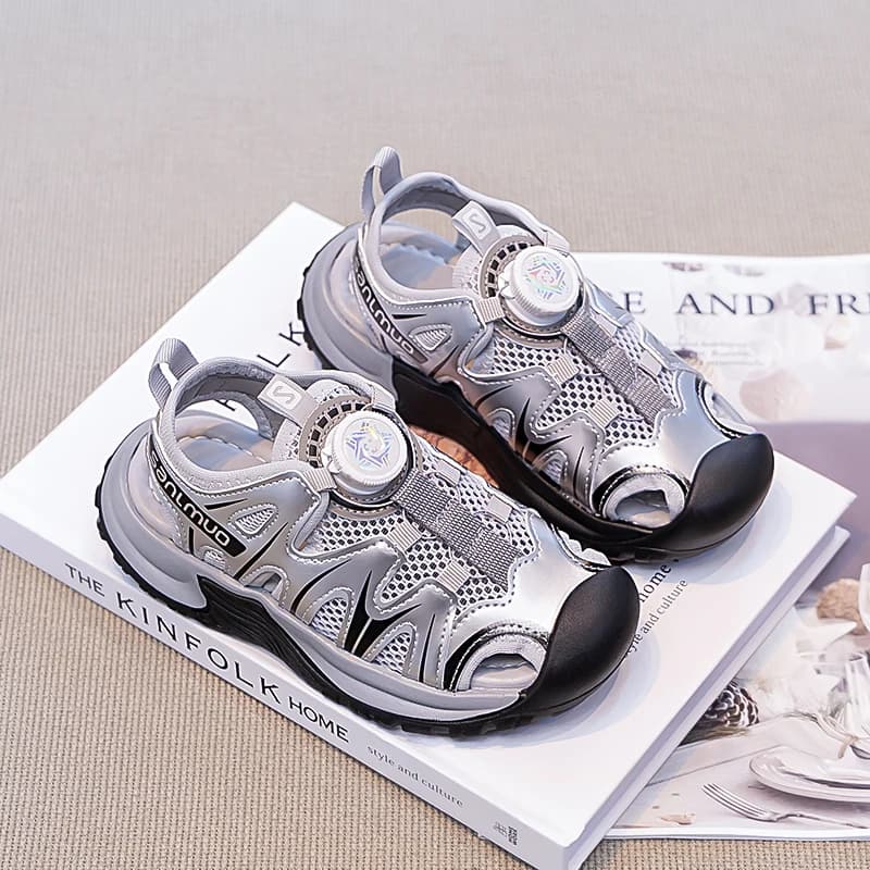 Summer Anti-sweat Sports Shoes for Children Dense Breathable Mesh Textured Sole Stable Support Outdoor Training Sneakers