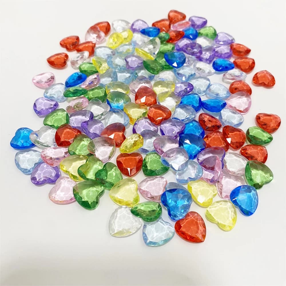 Pezzi degli scacchi del peone a forma di cuore in acrilico da 100 pezzi da 12 mm per accessori per giochi da tavolo token