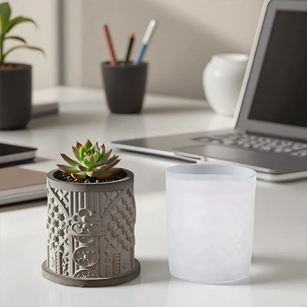 Il Medio Oriente Castelli Candela Tazza Stampi in Silicone per Gesso Vaso da Fiori Fai da Te Stampo in Resina Epossidica Scatola di Immagazzinaggio Vaso Stampo in Calcestruzzo