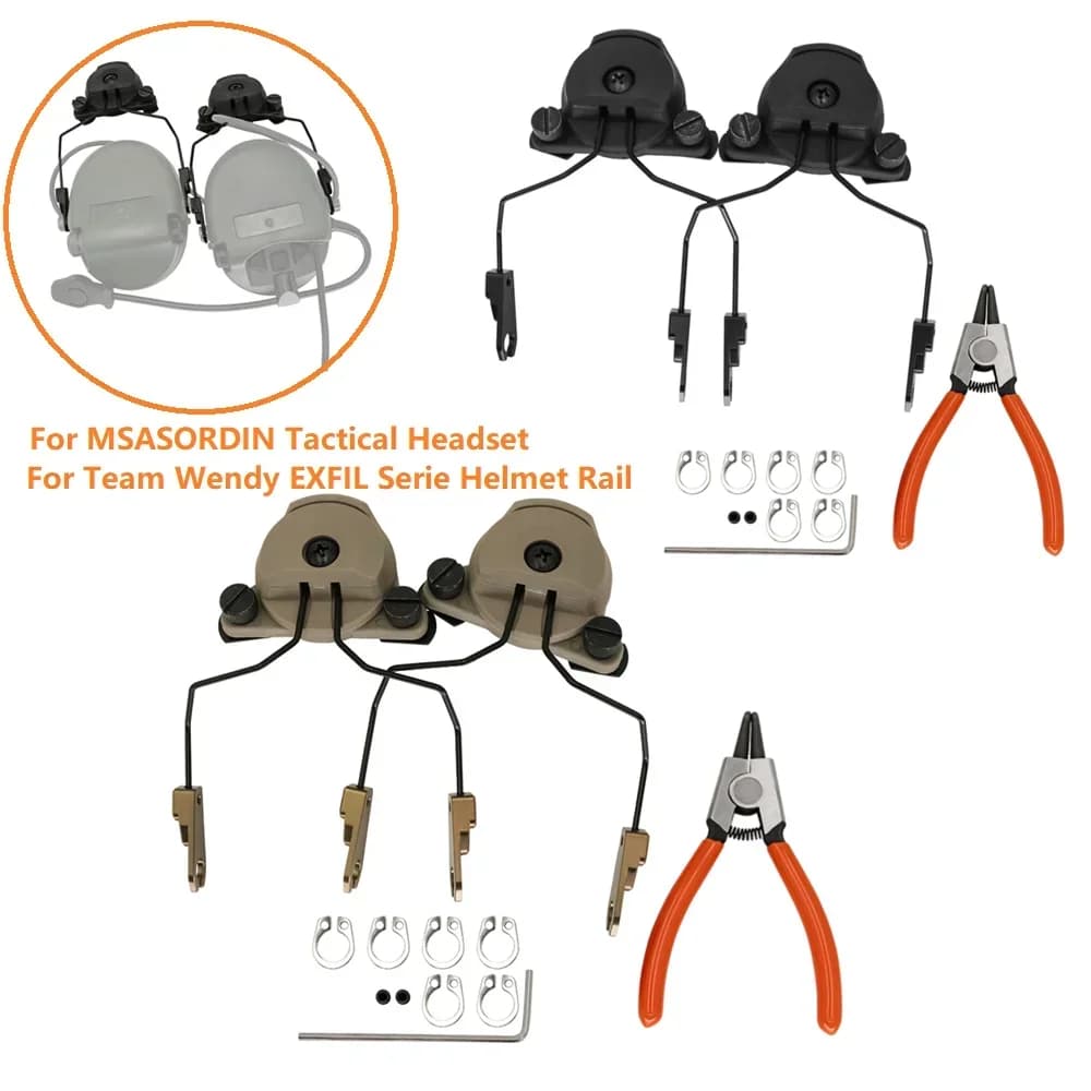 Adattatore per Supporto Cuffie Tattiche HEARGEAR per Casco Serie Team Wendy EXFIL, Compatibile con Cuffie MSA SORDIN per Airsoft e Tiro