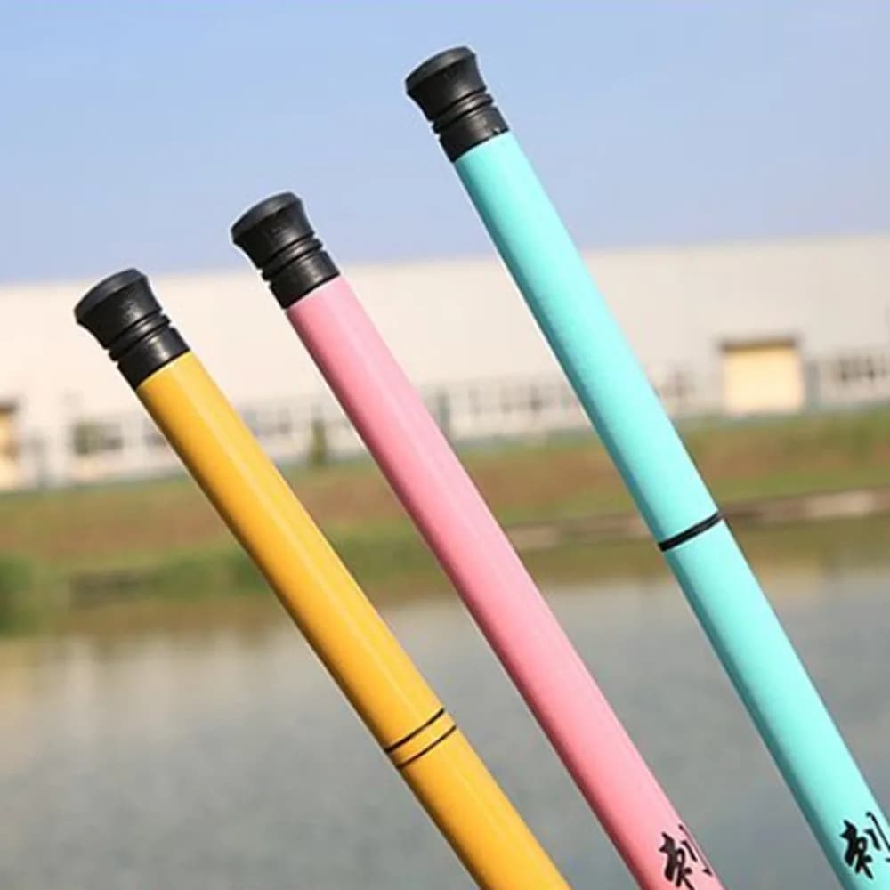 Canna da Pesca Telescopica Ultra Corta 40cm, Lunghezza 1.8m-3.6m, Mini Canna Ultraleggera e Sottile per Pesca a Mano in Torrente e Lago