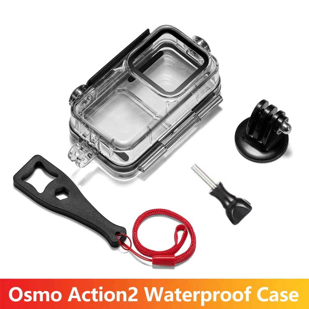 Waterproof Dive Cover Up to 60m, Protective Cover for DJI Osmo Action 2 (Version Dual-Screen) Camera Accessories