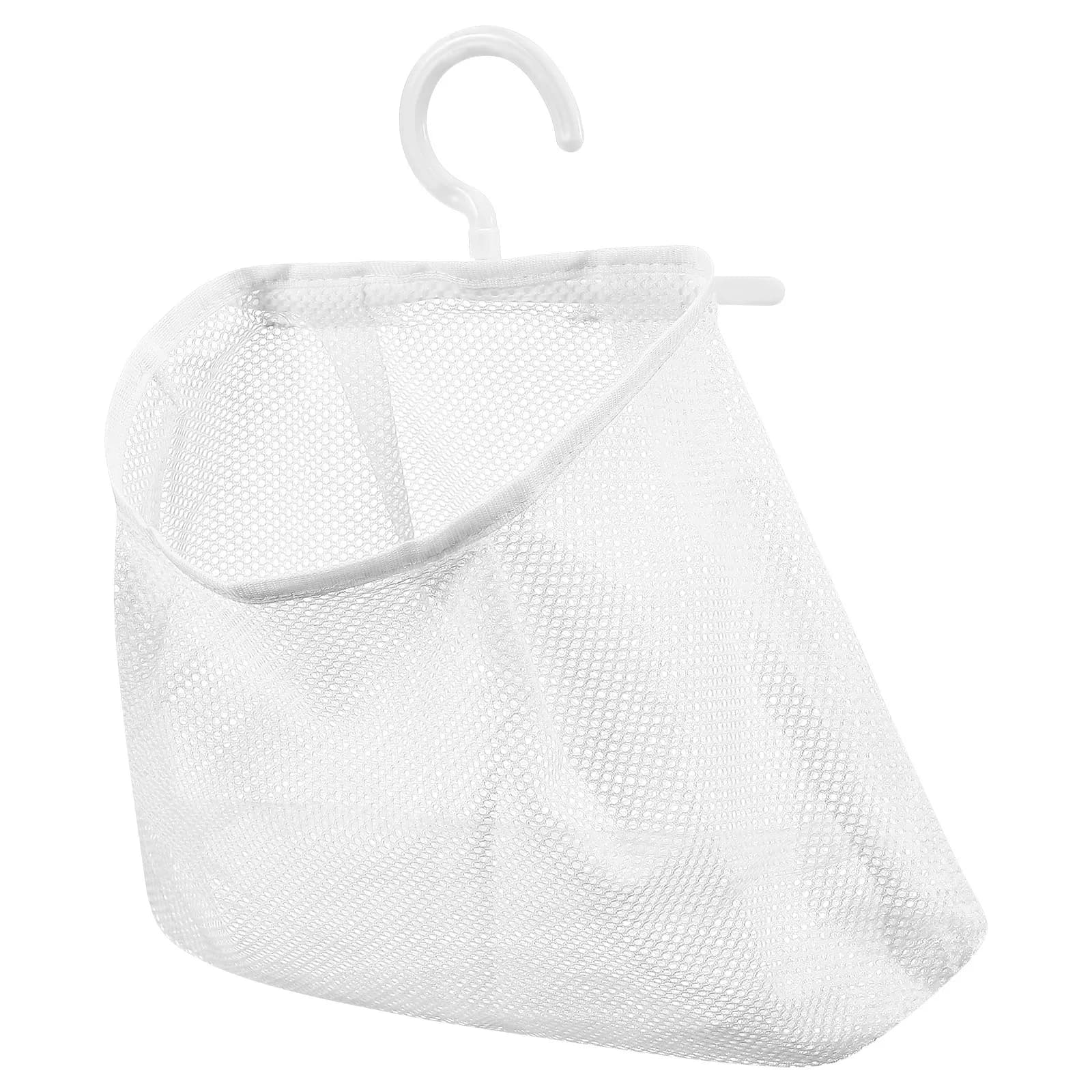 Hanging Mesh Bag 34.7x27.6cm Portable Clothespin Storage Bag Laundry Organizer Kitchen Bathroom Hanging Storage Holder