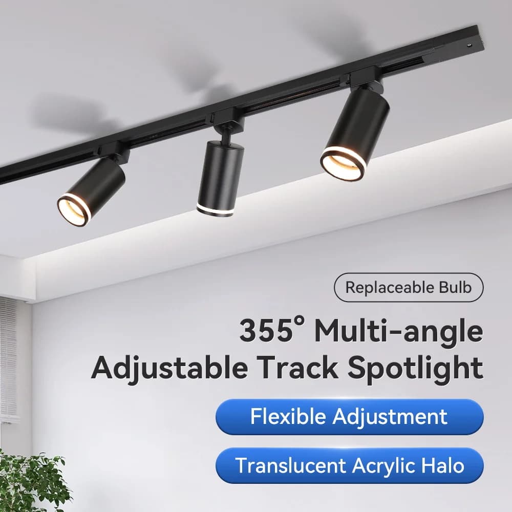 Lampada a sospensione a LED GU10 Faretto per binario a soffitto 220V Luce a binario per soggiorno Cucina Negozio Tracce Sport Home Tracking