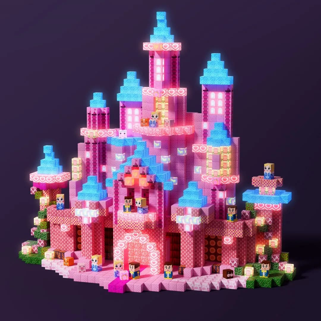 Set di 200 Pezzi di Piastrelle Magnetiche per Costruire un Castello, Cubi Magnetici Principessa Luminosi, Giocattoli STEM Montessori, Regali di Compleanno e Natale
