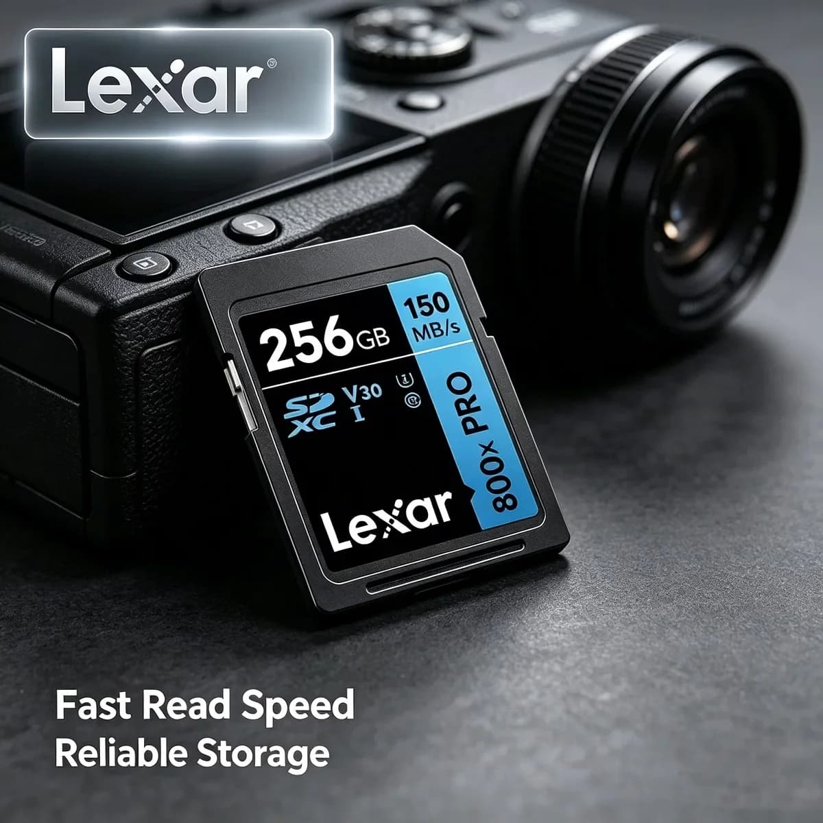 Lexar For Camera SD Card 800x Pro SDXC Flash Card Memory Card Storage Card 32GB 64GB 128GB 256GB UHS-I V30 SDHC Read 150MB/s