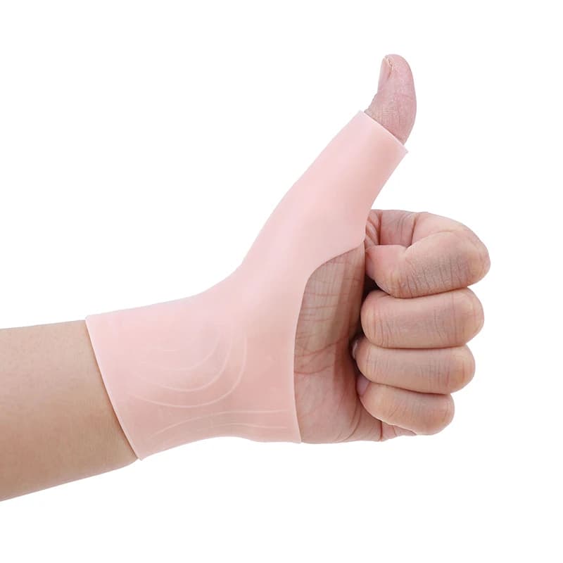 【L】2 pezzi/1 paio di guanti di supporto per polso e pollice in gel di silicone, correttore di pressione per artrite
