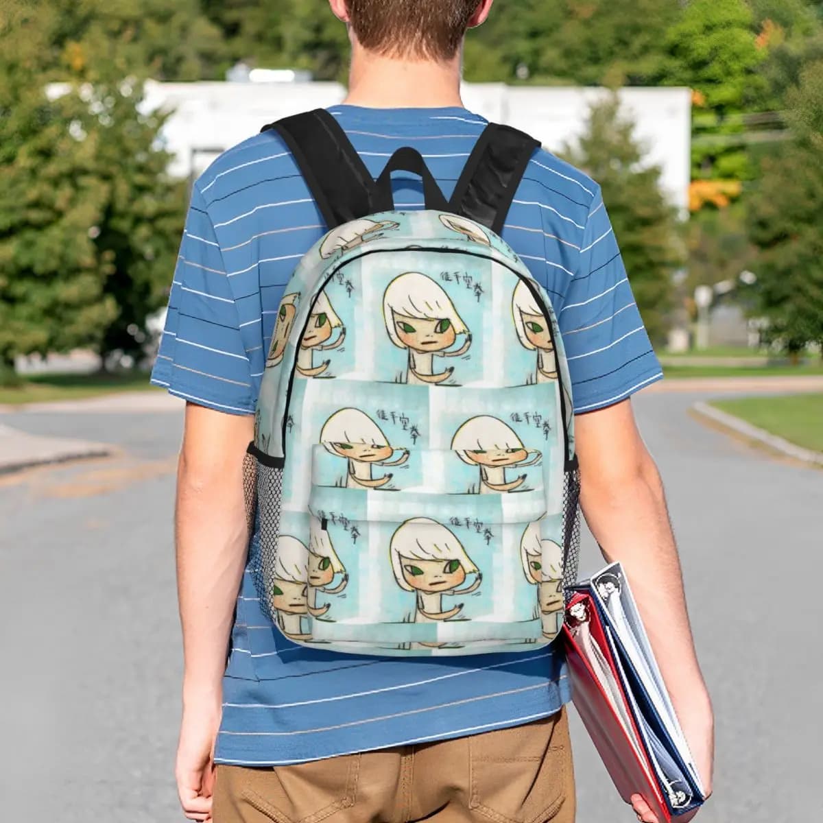 Copy Of Yoshitomo Nara Gypsy Song Backpack Student BookBag Men Women School Bag Laptop Shoulder Bags