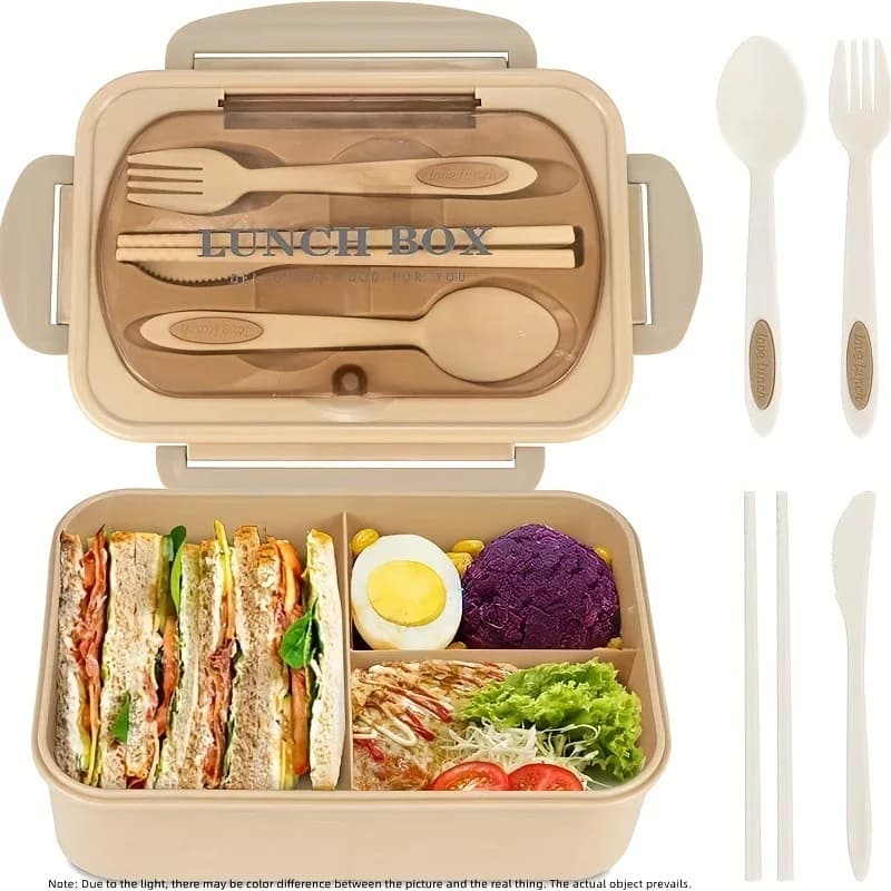 Scatola per il pranzo divisa per microonde da 1 pezzo - Contenitore per la preparazione dei pasti a prova di perdite per ufficio e scuola