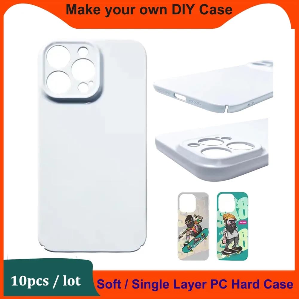 Custodia per sublimazione vuota da 10 pezzi per iPhone 17 16 15 14 13 Samsung S25 S24 Cover posteriore per PC rigida in TPU morbido a trasferimento termico