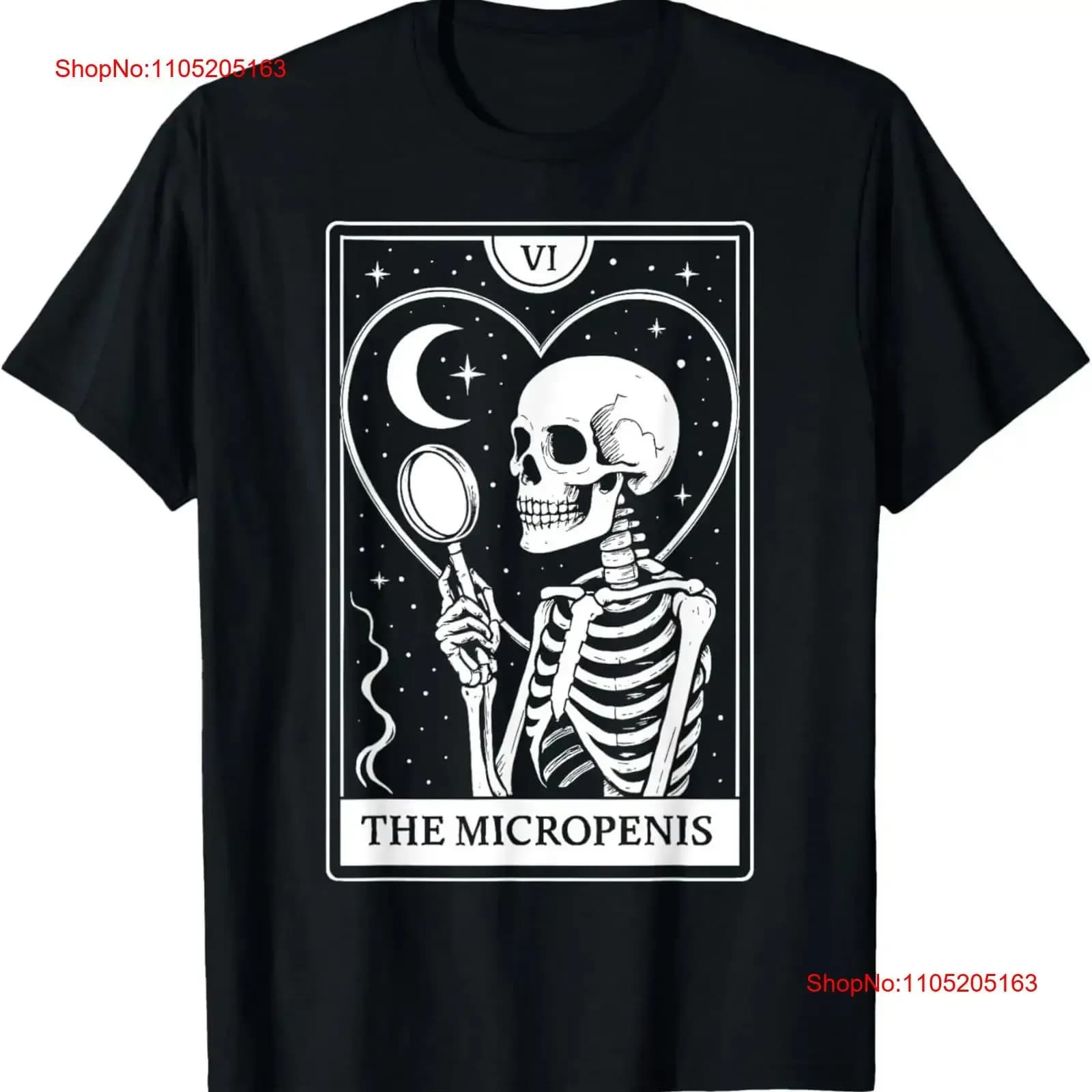 Carta dei tarocchi micropenene Divertente piccolo pene T-shirt scheletro di Halloween vintage lavato homme allungato traspirante