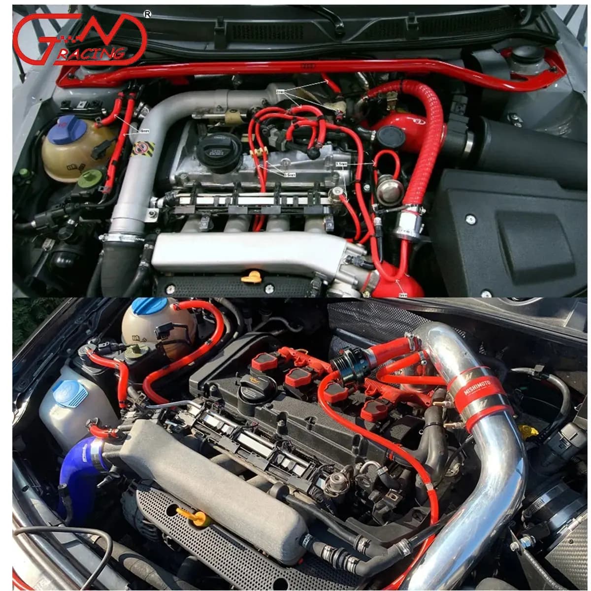 Tubo Flessibile in Silicone Rosso per Linea Vuoto Auto, Diametro Interno 3mm 4mm 5mm 6mm 7mm, Tubo Intercooler Auto 1/3/5 Metri