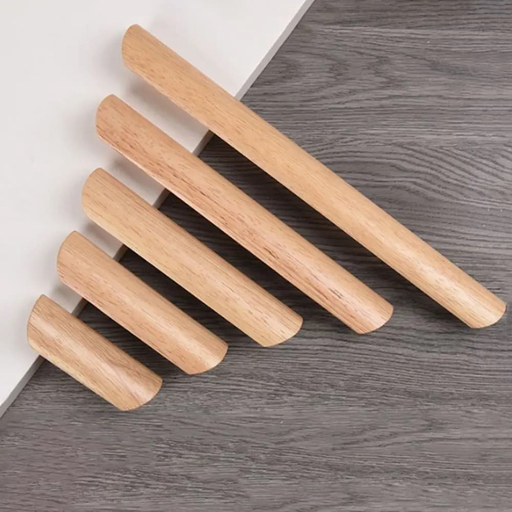 Maniglia per mobili in legno massello per armadi e cassetti, stile nordico, ecologica, per guardaroba, pomello, maniglia per porta