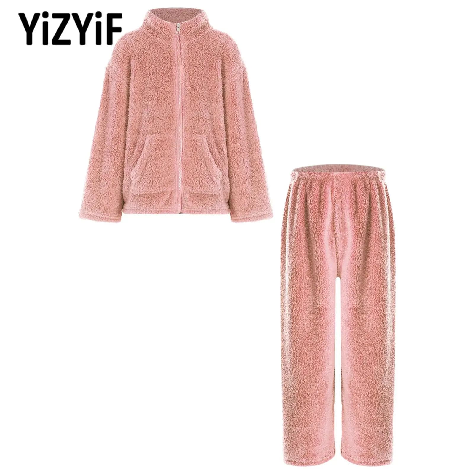 2 pezzi bambini ragazze ragazzi pigiama di flanella sfocata set indumenti da notte homewear loungewear per viaggi vacanze festa di compleanno vestito casual