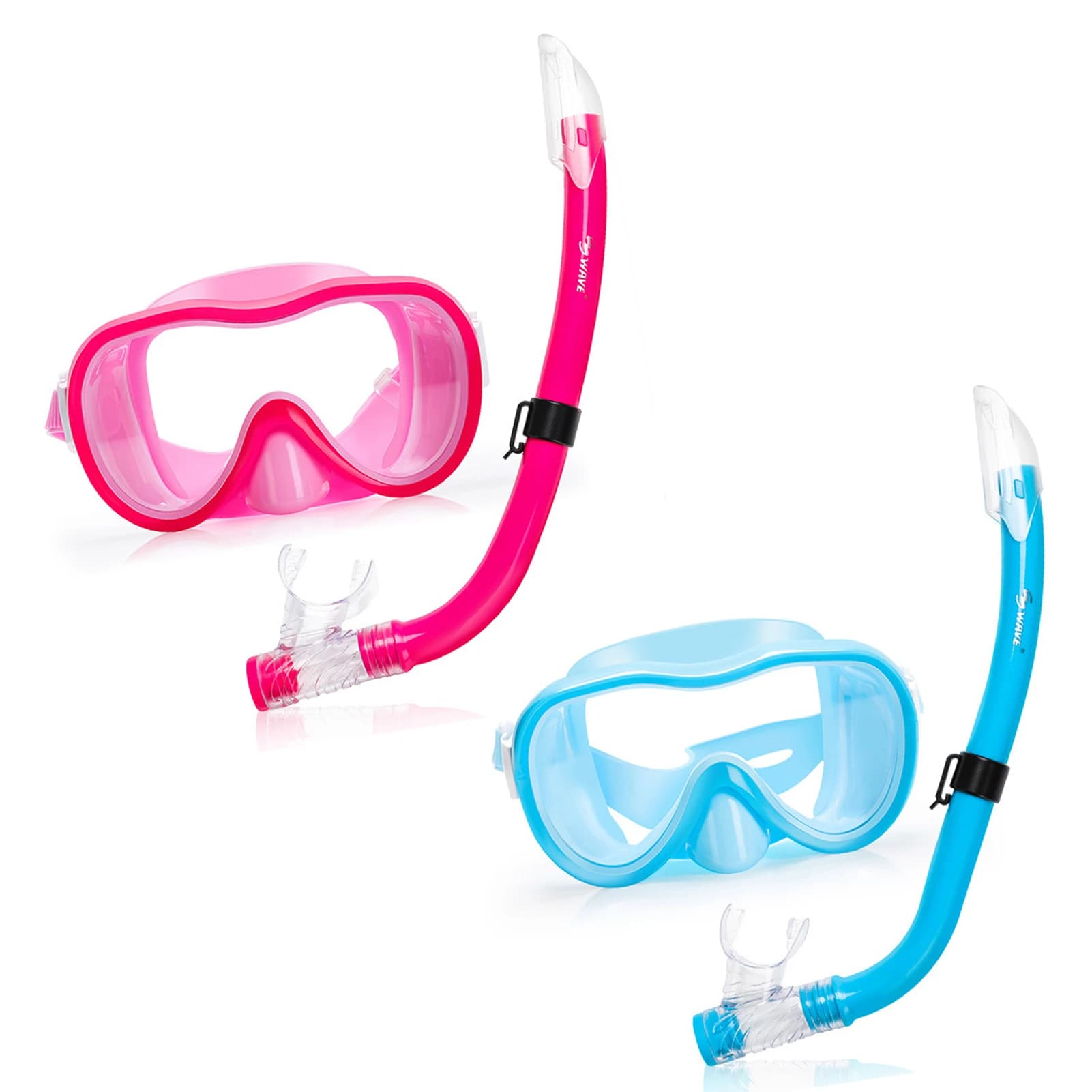 Maschera Subacquea e Boccaglio per Immersione, Occhiali da Nuoto per Adulti e Bambini, Set Tubo per Respirazione Facile