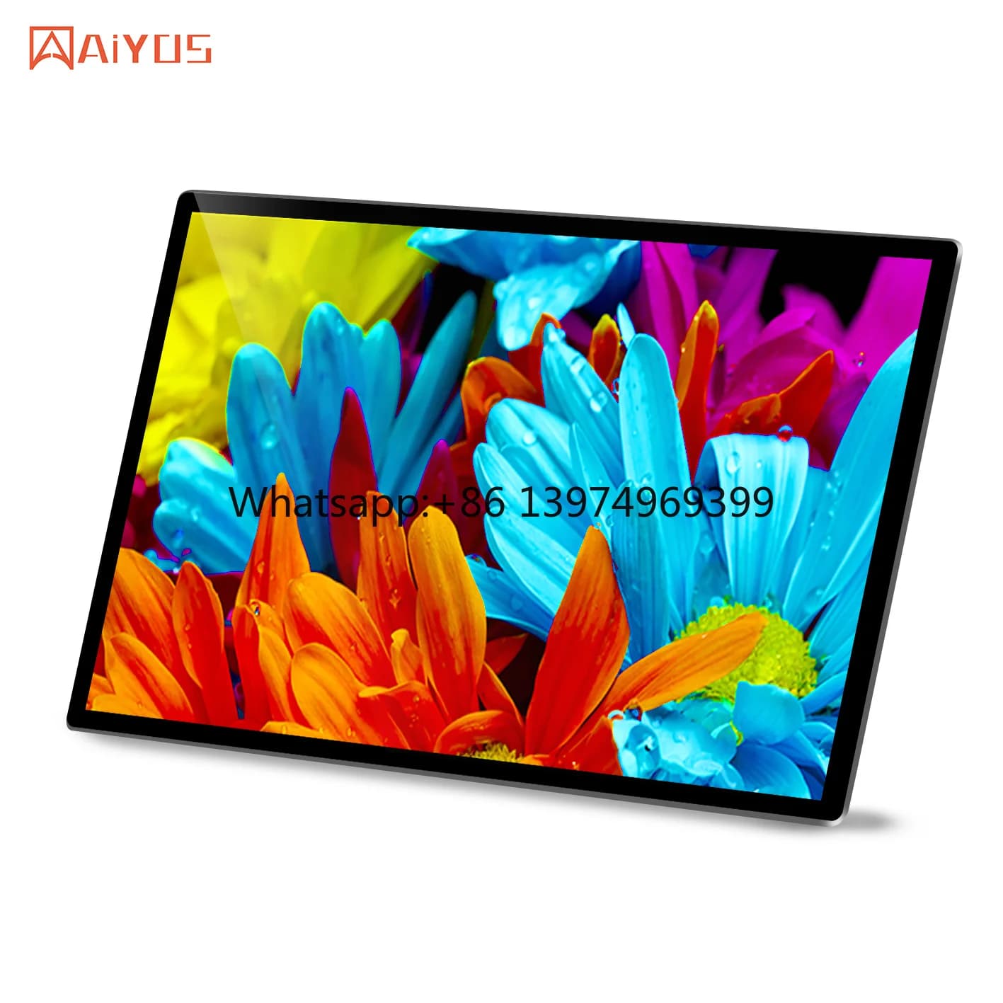 Flash Sale 15.6" Ultra Thin Desktop PC Display Digital Signage Advertising Touchscreen Android Tablet PC for Restaurant
