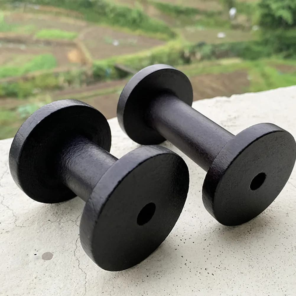 2 Bobine in Legno per Filati, Premium, in Legno Naturale, Dispenser Efficiente per Filo da Cucito, Ricamo, Lavoro a Maglia, Uncinetto, Uso Domestico