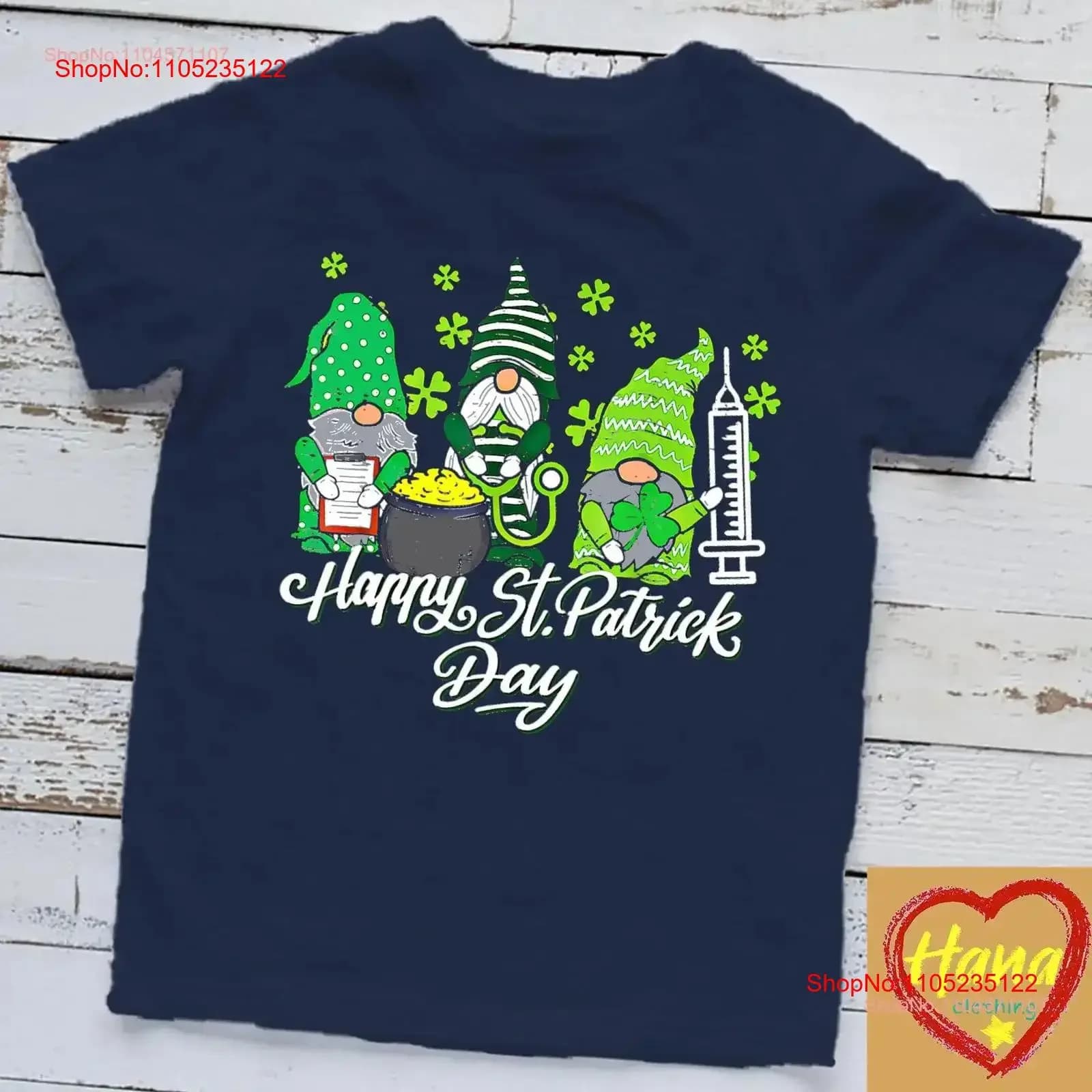 Gnomo Infermieri Saint Pattys Scrub Infermiera St Patricks Day Maglietta da donna vintage Lavata Elegante Versatile Unisex Casual Leggermente