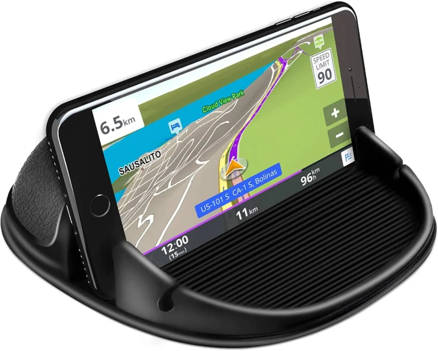 Silicone Car Phone Holder, Silicone Car Mat Support for Various Dashboards, Anti-slip Desk Phone Support Compatible with iPhone