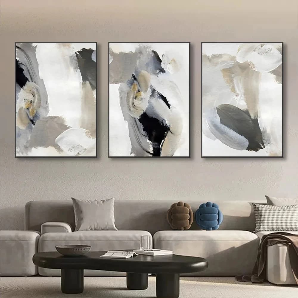3 pieces/set poster on canvas art modern abstract wall decoration painting ideal gift for bedroom living room kitchen without waterproof frame