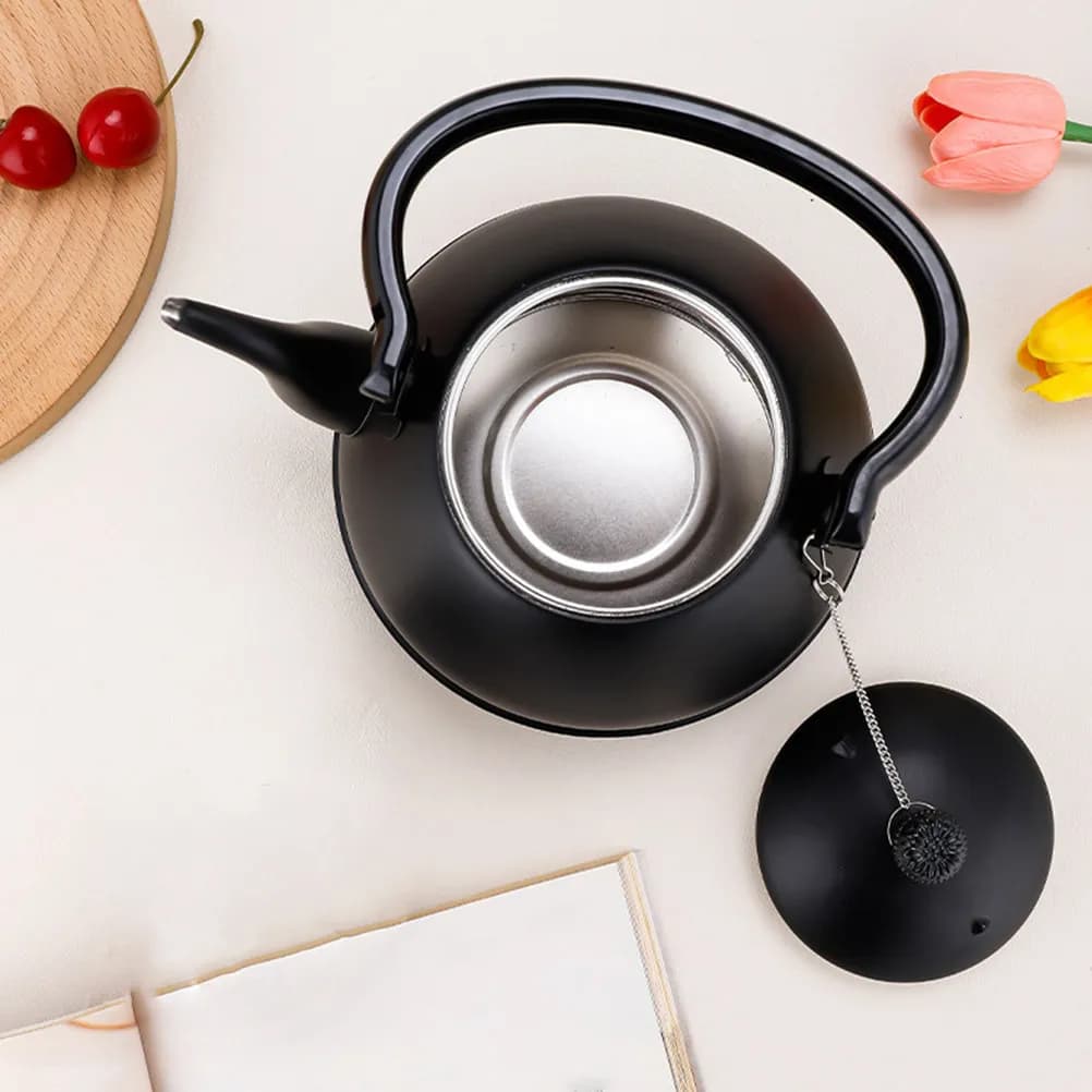 Stainless Steel Tea Kettle Thickened Water Kettle 2L Capacity Woodgrain Handle Gas Stove Electric Ceramic Halogen Stove