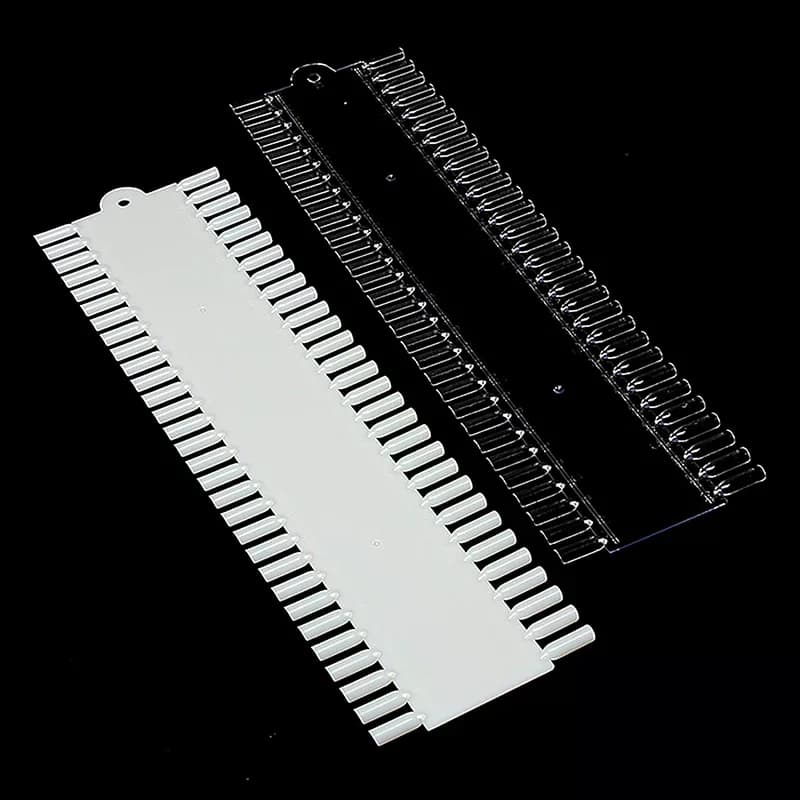 Set da 60 Pezzi: Espositori per Unghie Finte e Smalti, Strumenti per Manicure con Base Piatta in Plastica Solida, Attrezzi per Nail Art