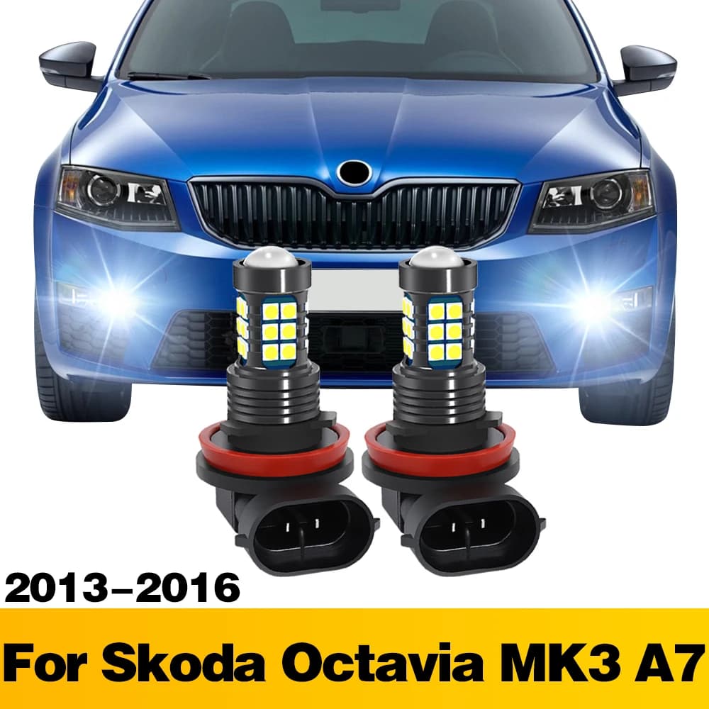 2Pcs LED Lamp Car anteriore fendinebbia accessori per SKODA Octavia MK3 A7 2013 2014 2015 2016