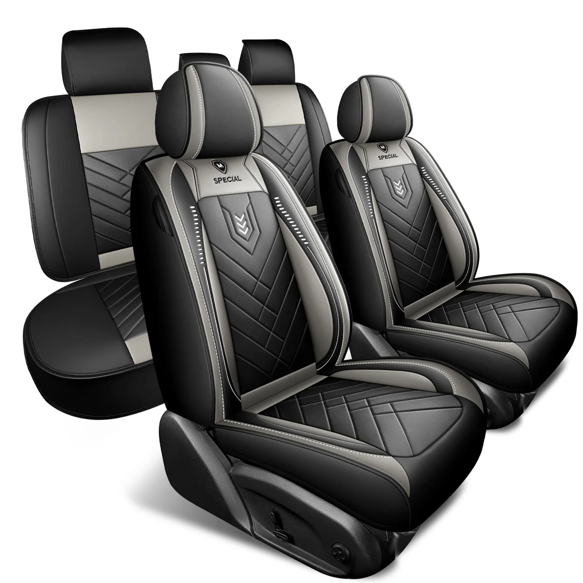 Universal PU Leather Car Seat Covers for BMW E60 F30 X5 F15 E53 E46 E30 X3 E83 F25 E92 E91 Interior Car Accessories