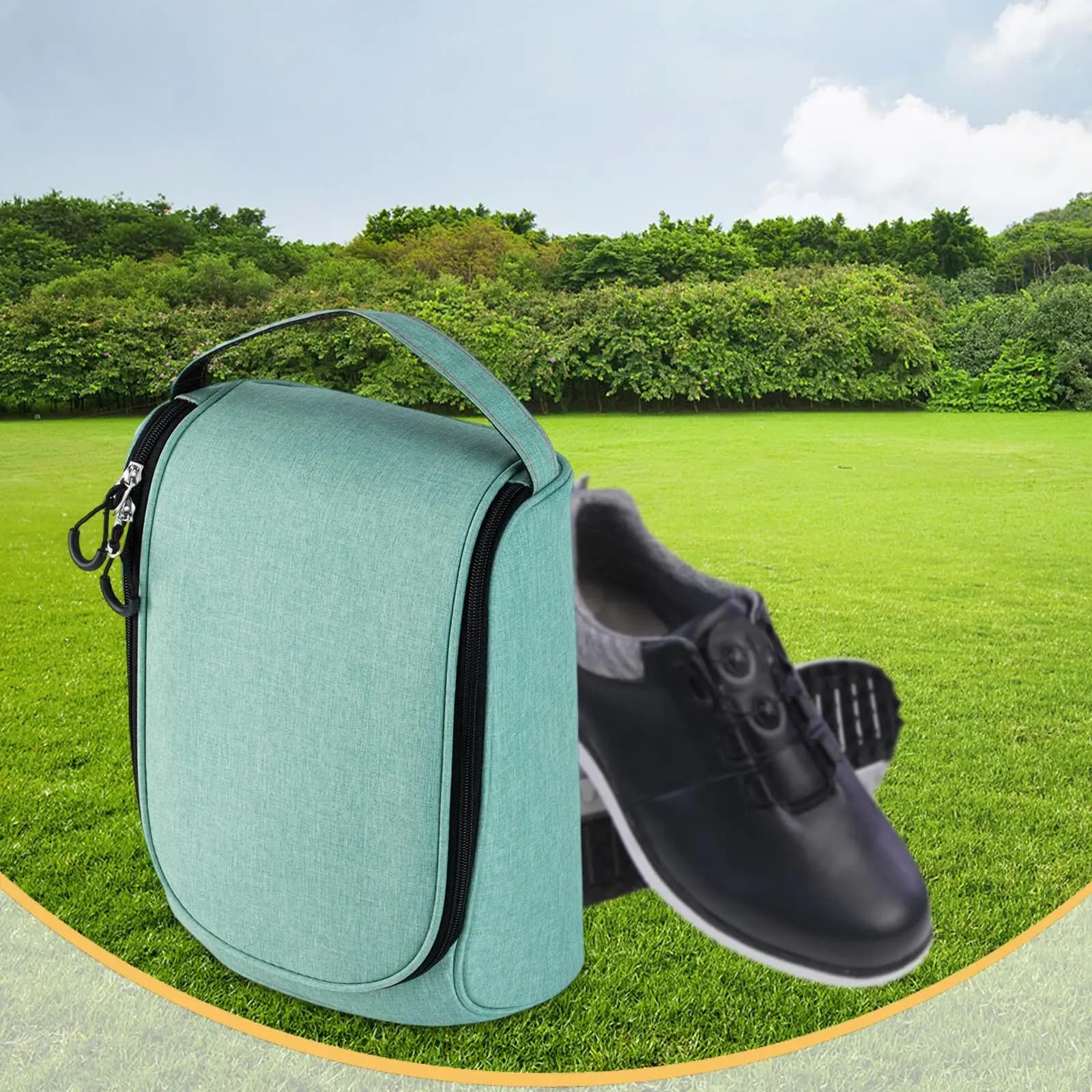 Borsa Impermeabile e Traspirante per Scarpe da Golf con Cerniera, Porta Scarpe da Viaggio per Uomo e Donna, Accessori per Golf
