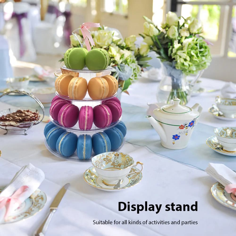 4/6 Tiers Macarons Display Stand Holder Macaron Cupcakes Dessert Storage Tray Racks for Afternoon Tea Wedding Party