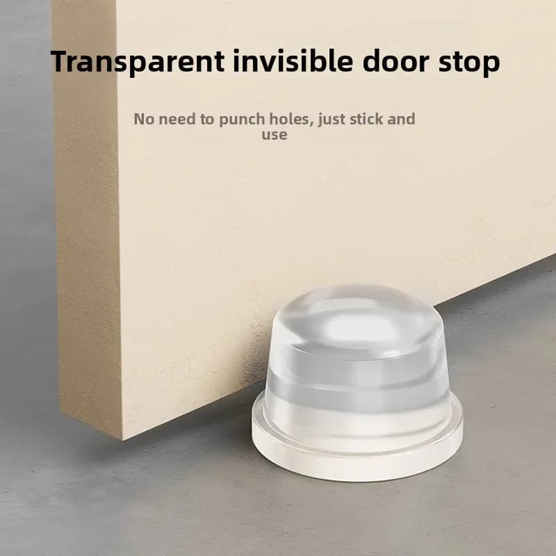 Fermaporta in Gel di Silicone Trasparente, Cuscinetto Antiscivolo, Protezione per Pareti, Ammortizzatore per Mobili, Cuscino per Pavimento per la Sicurezza Domestica