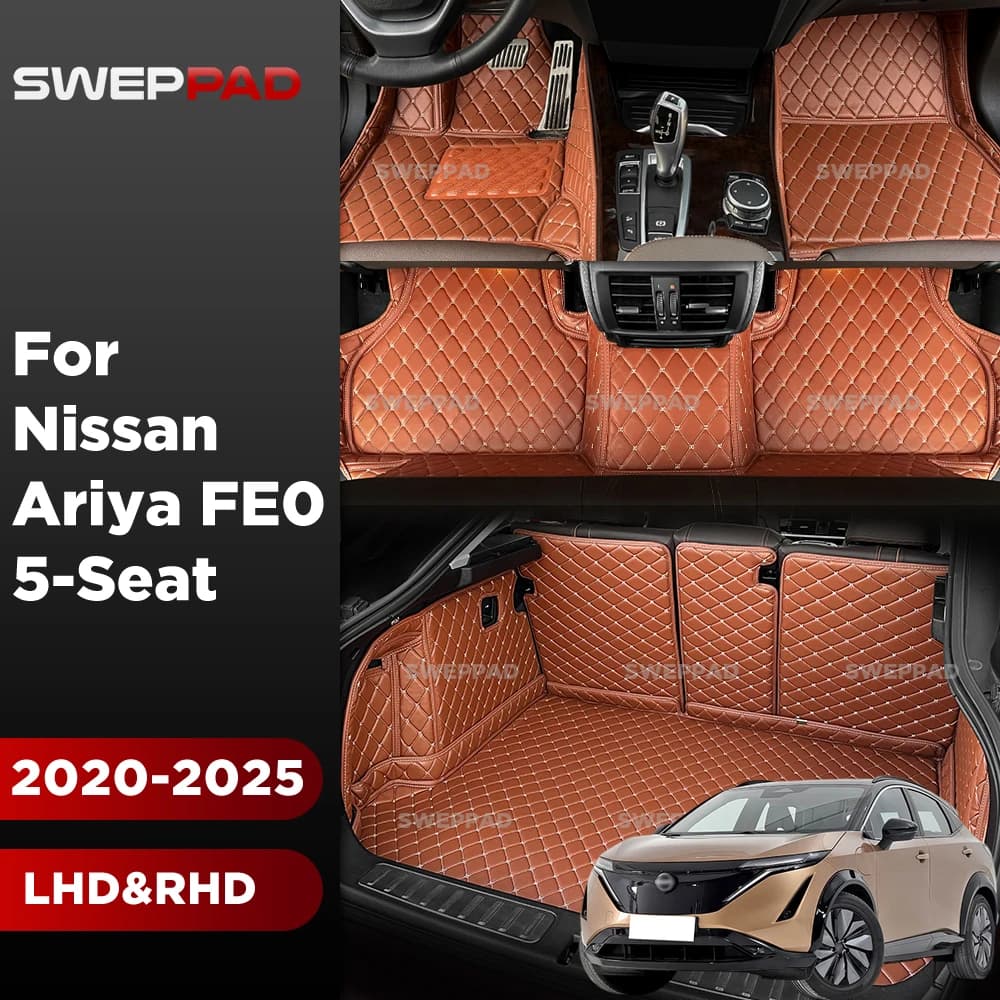 Car Floor Mats For Nissan Ariya FE0 5-Seat 2020-2025 24 Trunk mat Cargo Liner Protection Carpet Custom Floor Liners Accessories