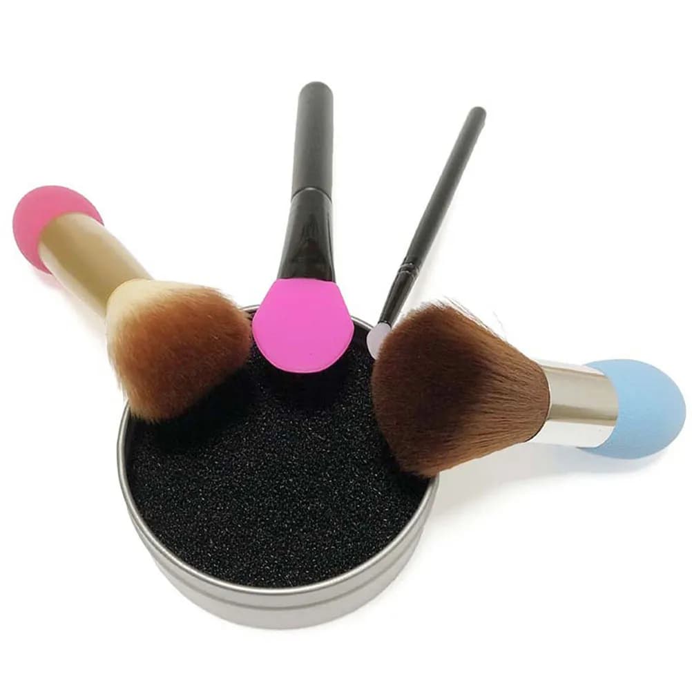 2 Pieces Makeup Brush Cleaner Box With Sponge Filtrante Delicate on Leather, Pad Cleaner Reusable for Sponges from Make and Beauty