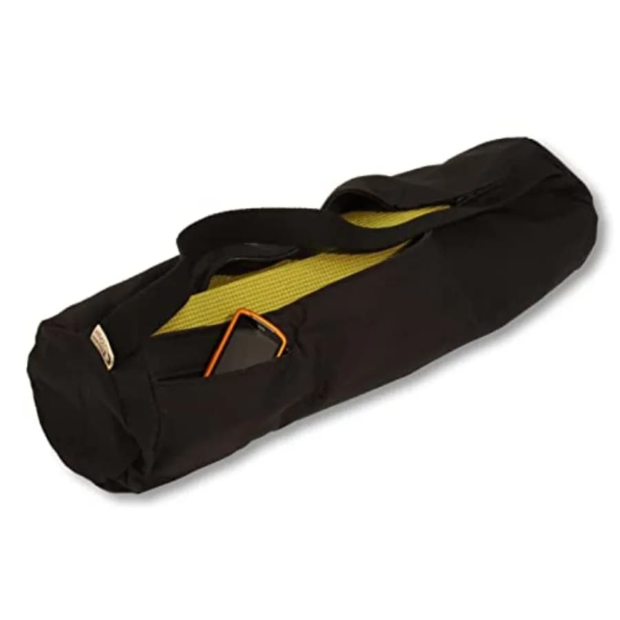 Borsa per Tappetino Yoga in Cotone Premium con Tracolla - Borsa da Palestra Resistente, Traspirante e Leggera per Trasportare Tappetini Standard o di Dimensioni Grandi