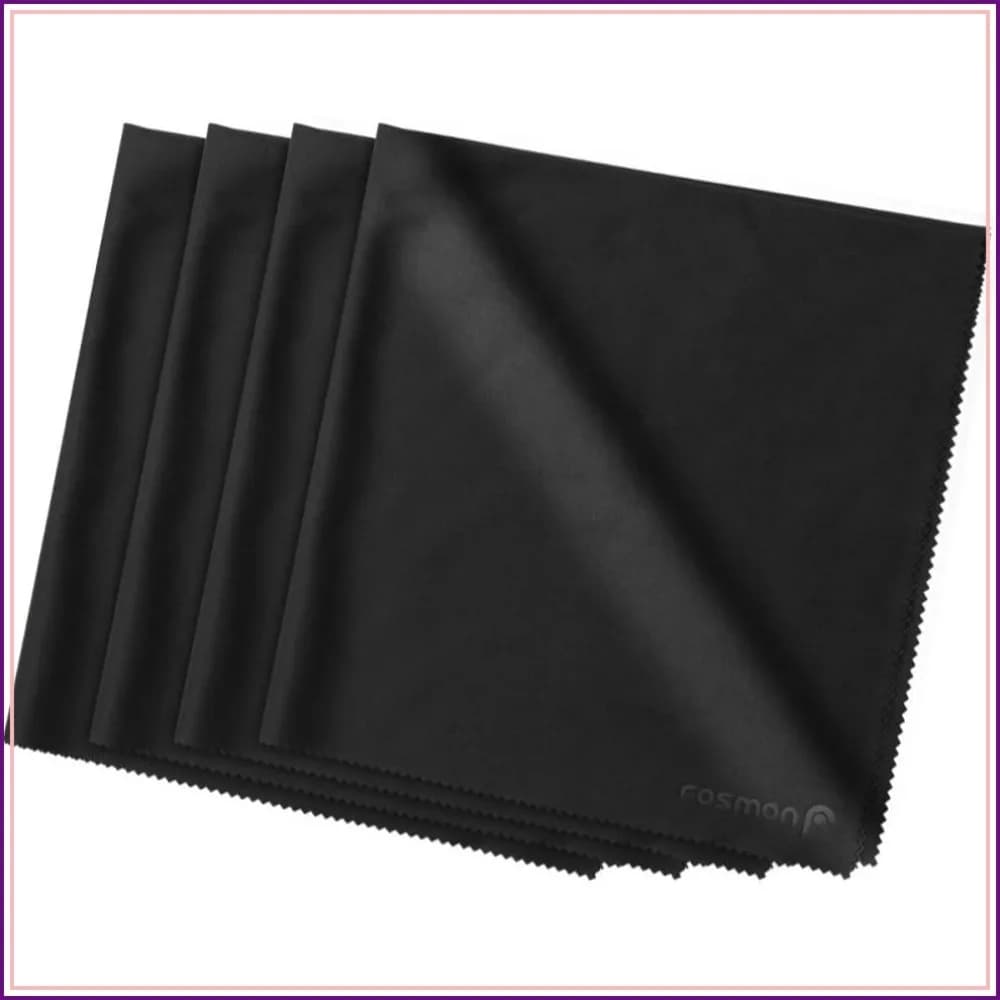 Microfiber Cleaning Cloths (4 Pack), 16x16 inch Extra Large Dust Rag Towels for LCD Screens, Laptop, HDTV, PC, Monitor, Smartphones, Tablet, and More