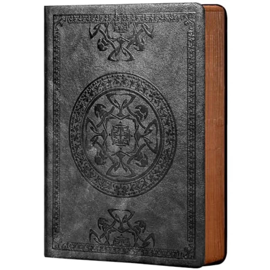 Lined Journal for Men Soft Cover Notebook Leather Journals for Writing, 180 Lay Flat Vintage Mens Journal Personal Diary, 5.7''