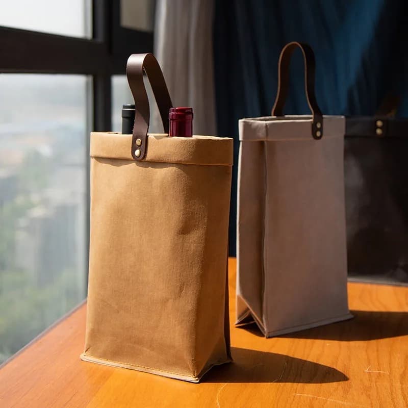 Kraft paper packing bag Red wine bag Umbrella gift bag for insulated cup Wine gift box for washing Packaging box