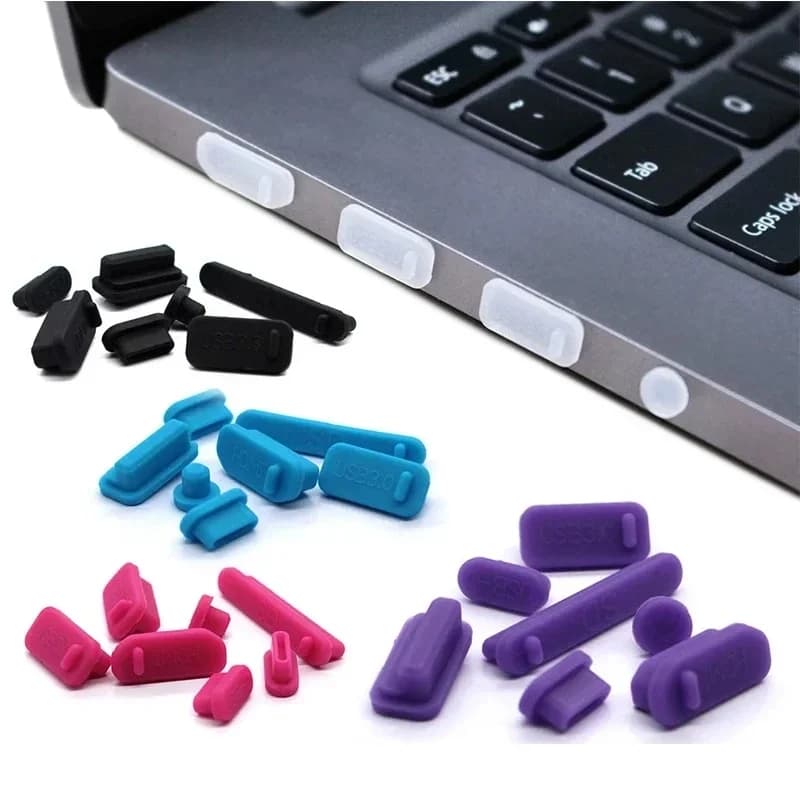 16/32pcs Notebook USB Silicone Anti Dust Plug Laptops Dustproof Stopper Dust Plug USB Computer Interface Waterproof Cover