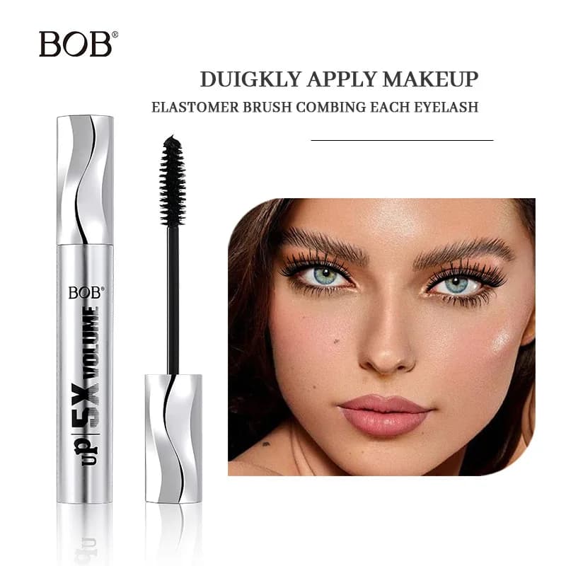 Mascara in Tubetto Argento Impermeabile, Resistente al Sudore e alle Sbavature, Volumizzante, Incurvante, Allungante, Primer per Ciglia