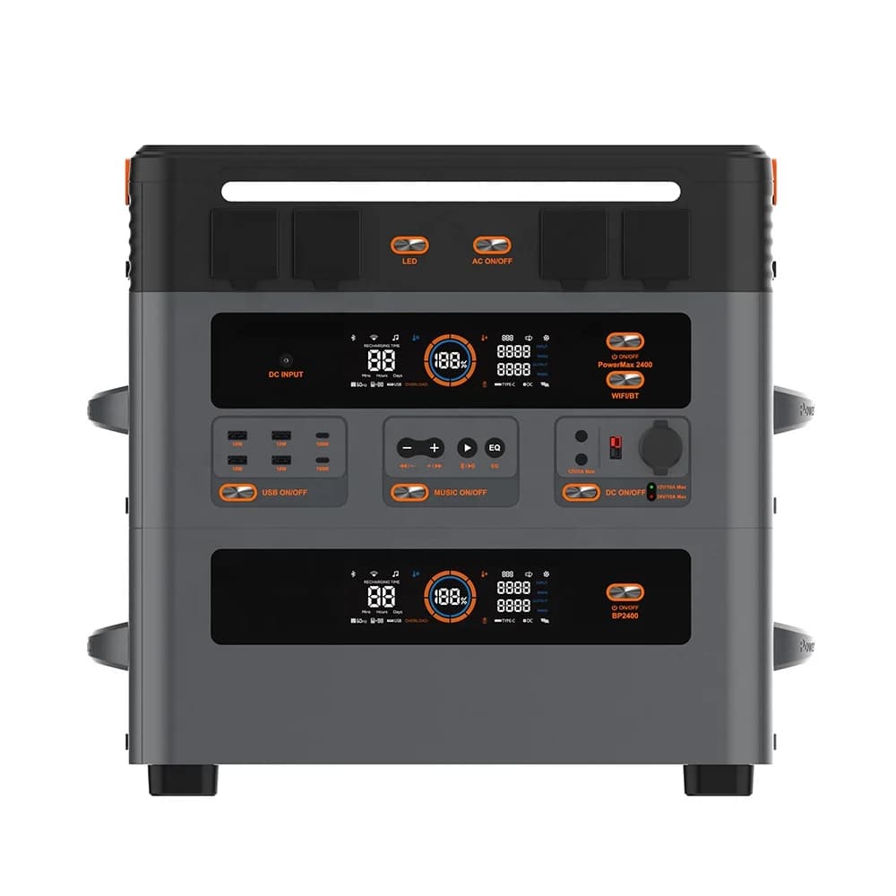 Oscal Powermax 2400 1872Wh 2400W Centrale elettrica portatile LiFePO4 Smart APP Controllo BT Connect Pannello solare Centrale elettrica