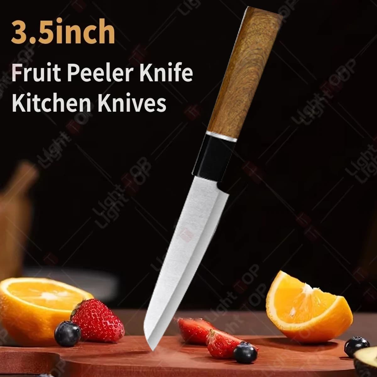 Coltello da cucina per frutta da 3,5 pollici Coltello da cucina in acciaio inossidabile Coltello da frutta per melone Coltelli da taglio per chef giapponese Coltello multiuso e accessori
