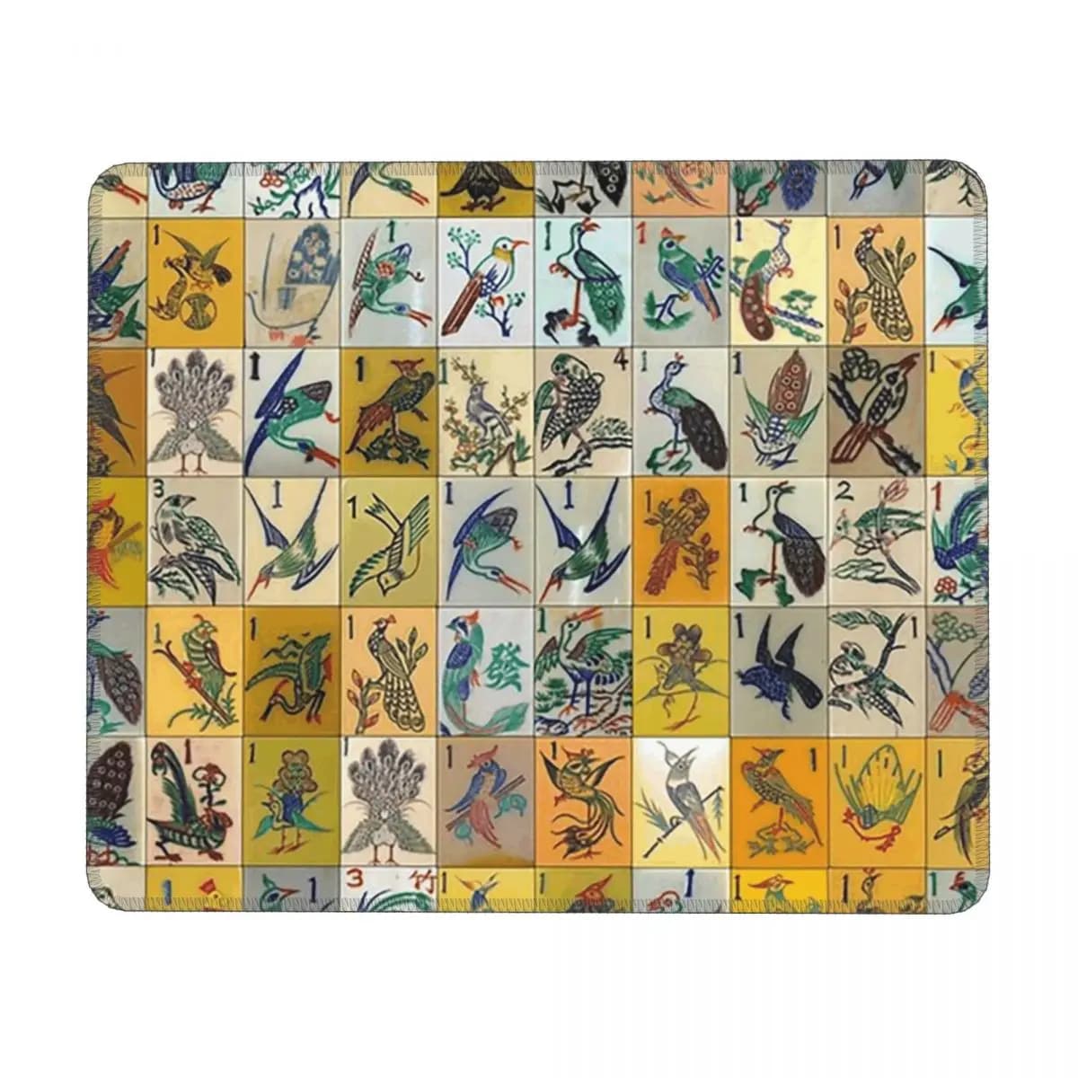 Tappetino per mouse Mah Jongg Birds Mahjong Tiles multi-misura, tappetino per tastiera e mouse per computer, tappetino da scrivania per PC e laptop da gaming