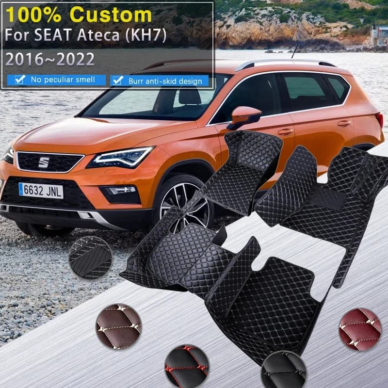 Car mats complete for SEAT Cupra Ateca KH7 2016 ~ 2022 Car mats Protective Mats Leather mat Interior accessories Car accessories