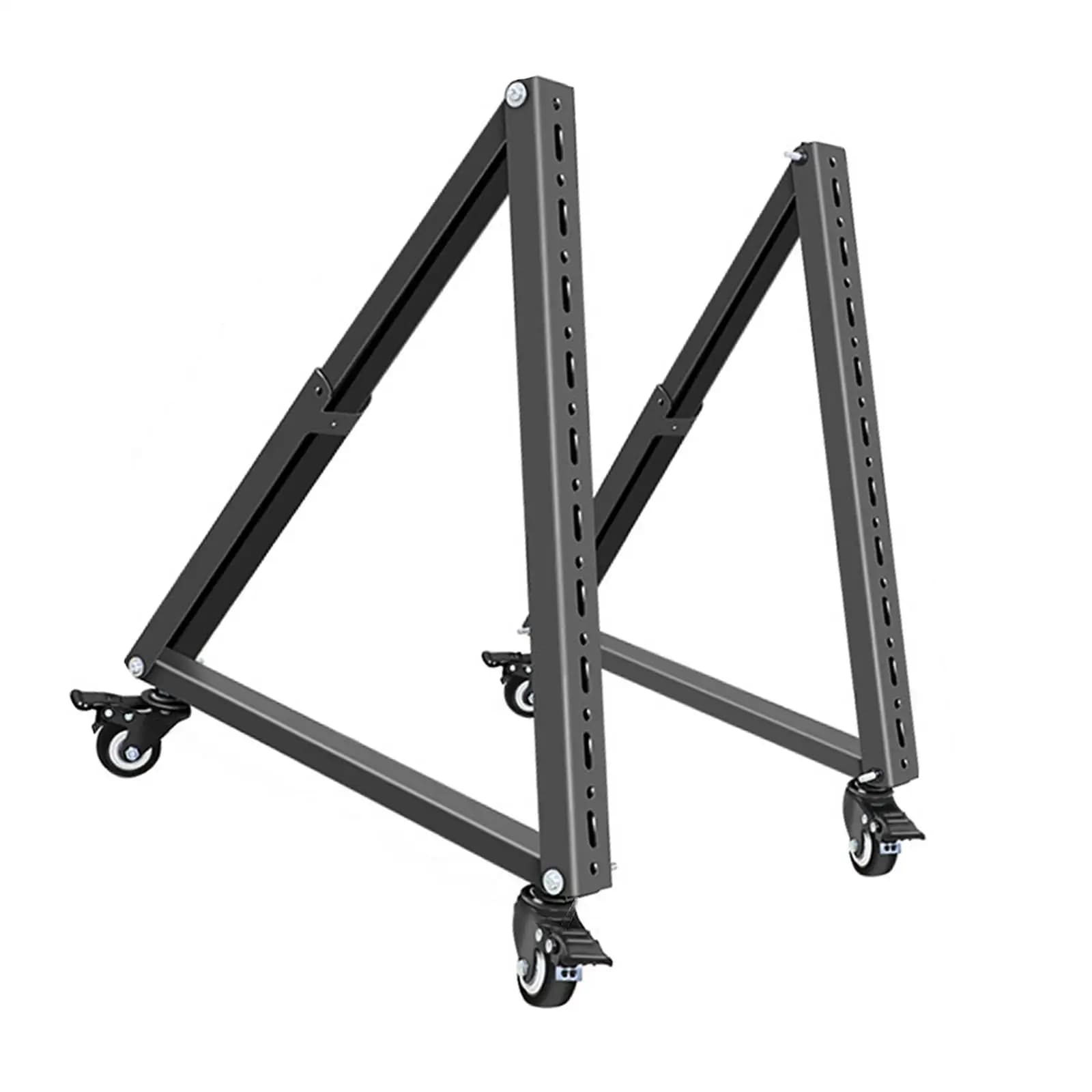 Low Height Mobile TV Stand Monitor Floor Stand Cart with Wheels Sturdy Metal