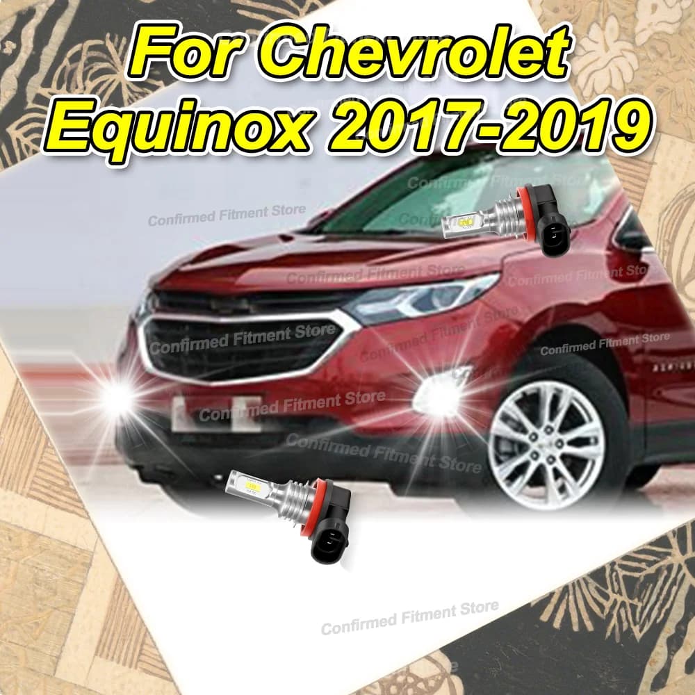 2x 22000LM Front car lamp for Chevrolet Equinox 2017 2018 2019