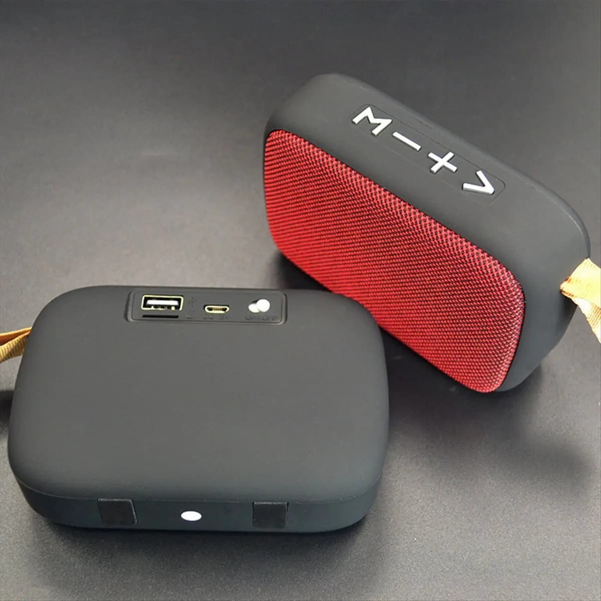 * Altoparlanti portatili A14E Mini altoparlante Bluetooth esterno Colonna wireless Lettore musicale stereo 3D Scatola audio Hifi Nero e rosso