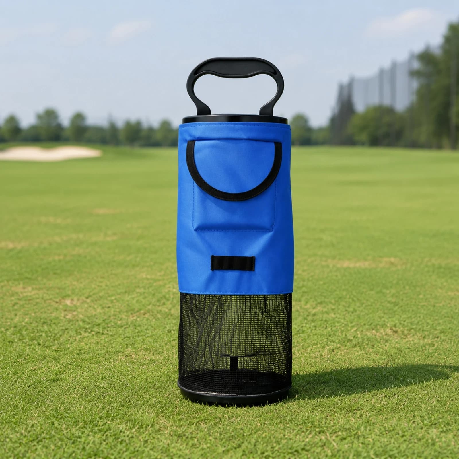 Golf Ball Retriever with Collection Bag Detachable Golf Ball Retriever with Aluminum Shaft High Capacity Long-Handled