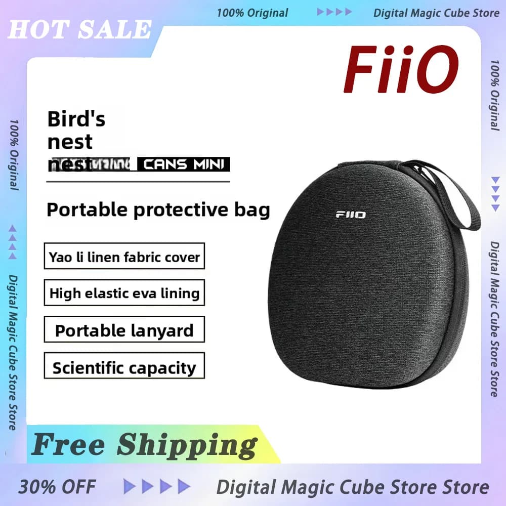 Borsa protettiva per auricolari Bluetooth FiiO NEST CANS MINI per EH11/EH13/JN3/WIND/anytime, piccola custodia protettiva per cuffie, regali per il gaming